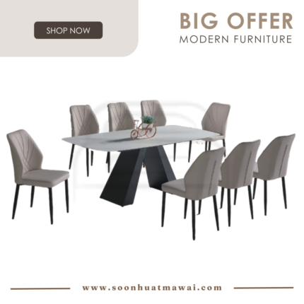 IVANO+CRM9018 + 240 ZQ DINING SET 1+8