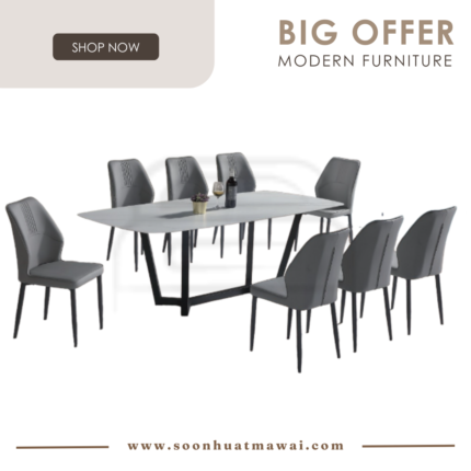 GOWIN+CRM9018 + 241 ZQ DINING SET 1+8