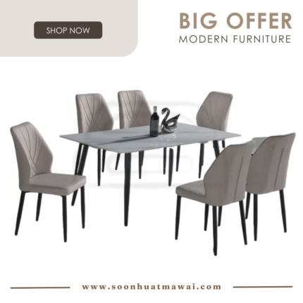 G69+CRM8014 + 240 ZQ DINING SET 1+6