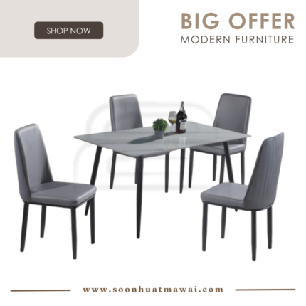 G612+CRM6012 + 202 STAR DINING SET 1+4