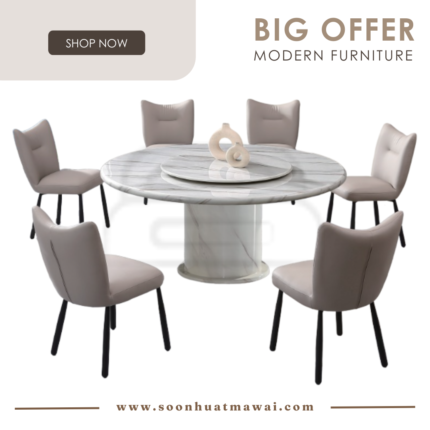 1300 T&L + 249 ZQ DINING SET 1+6