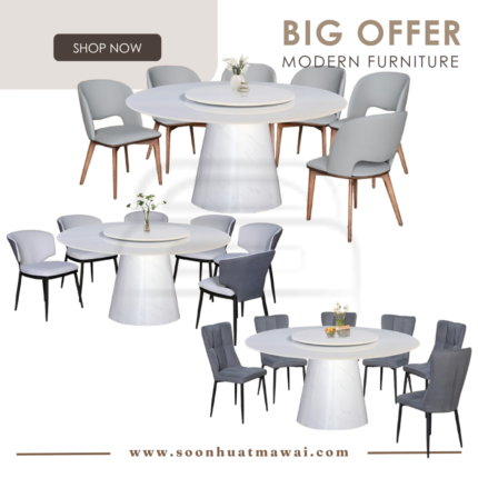 TC63A + 3326 / J-C512 / J-C8-8 DINING SET 1+6