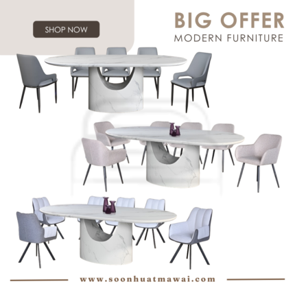 M2128 + TC-986 / YTC-031 / YTC-111 DINING SET 1+8