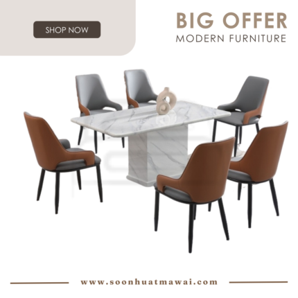 8014 T&L + 237 TC DINING SET 1+6