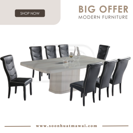 9018 T&L + H2035 DINING SET 1+8