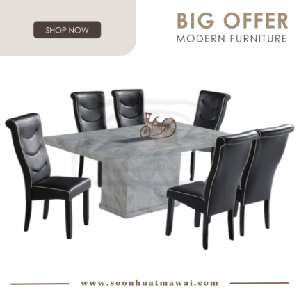 9015 T&L + H2035 DINING SET 1+6