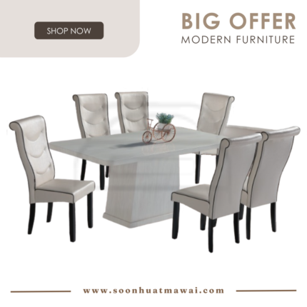 8516 T&L + H2036 DINING SET 1+6