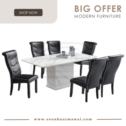 8014 T&L + H2035 DINING SET 1+6