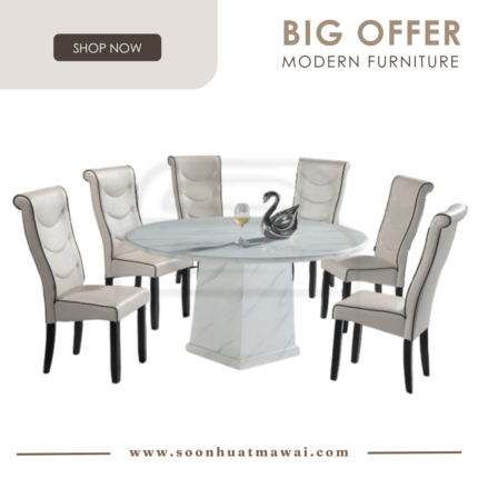 1200 T&L + H2036 DINING SET 1+6