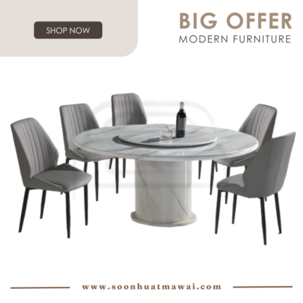 1350 T&L + 256 ZQ DINING SET 1+6