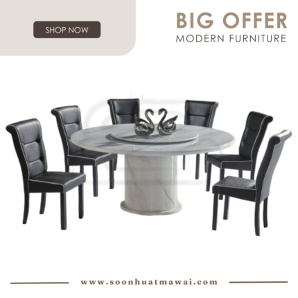 1300 T&L + H3933 DINING SET 1+6