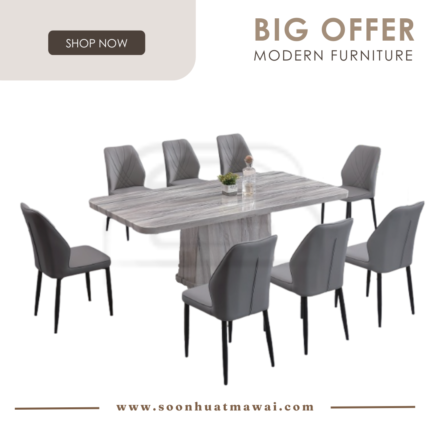 9018 T&L + 239 ZQ DINING SET 1+8