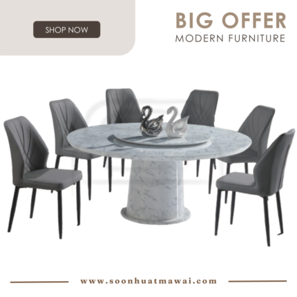 1350 T&L + 239 ZQ DINING SET 1+6