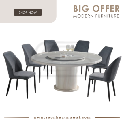 1350 T&L + 263 ZQ DINING SET 1+6