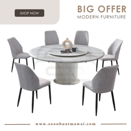 1300 T&L + 264 ZQ DINING SET 1+6
