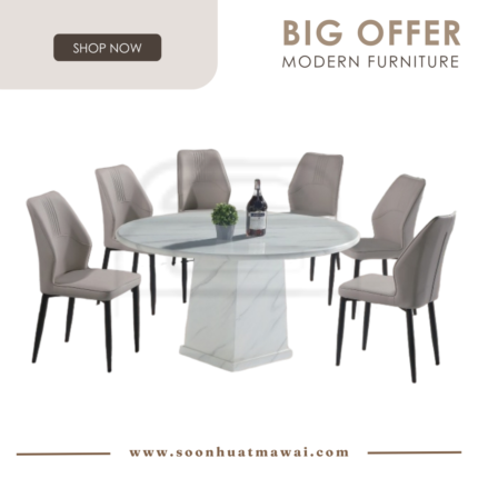 1200 T&L + 242 ZQ DINING SET 1+6
