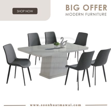 8516 T&L + 1991 DINING SET 1+6