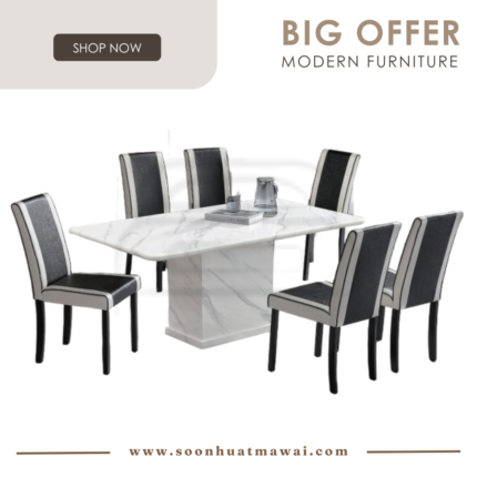 8014 T&L + H8239 DINING SET 1+6