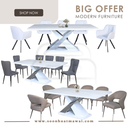 TC206A + YTC-091 / J-C8-8 / A178-1 DINING SET 1+8