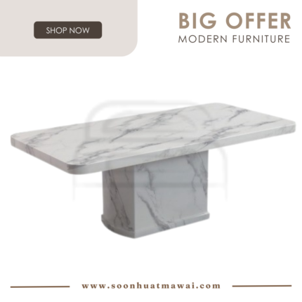 1020 T&L (8907-1) MARBLE DINING TABLE