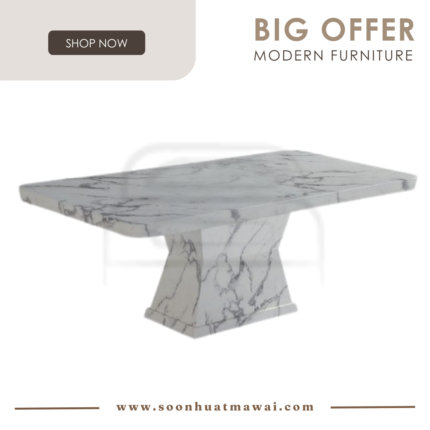 1020 T&L (3748) MARBLE DINING TABLE