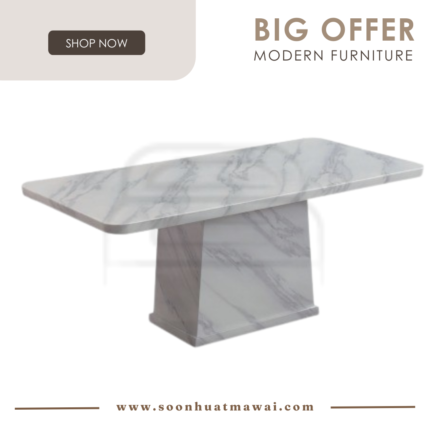 9018 T&L (8934-1) MARBLE DINING TABLE