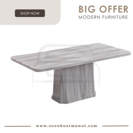 9018 T&L (3641-1) MARBLE DINING TABLE