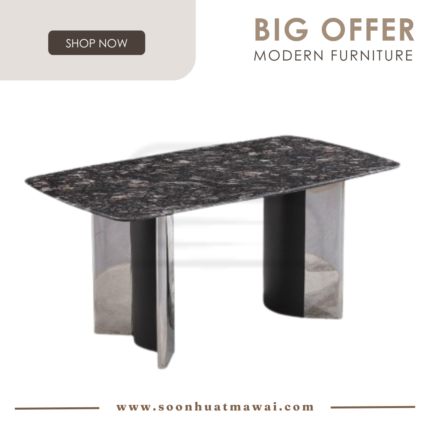 DT713+9016 (7225) MARBLE DINING TABLE