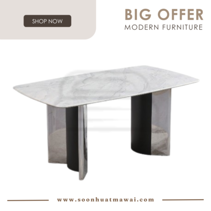 DT713+9016 (7226) MARBLE DINING TABLE
