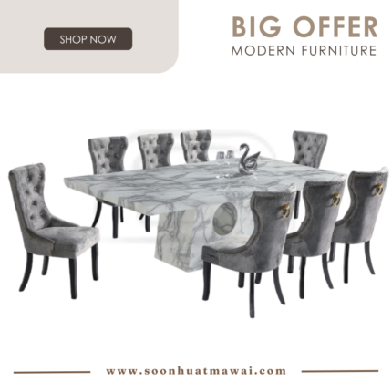 1121 T&L + S81611 DINING SET 1+8