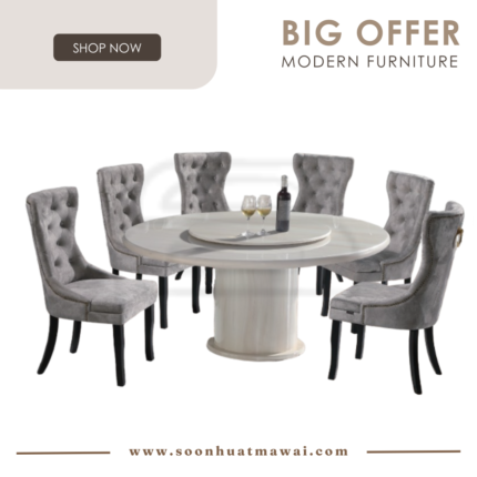 1350 T&L + S81612 DINING SET 1+6