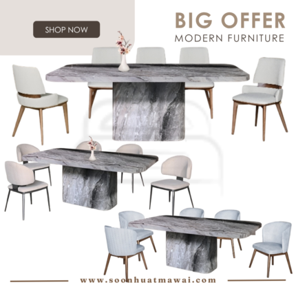 M2143 + Y-8807 / MJ147 / J-C423 DINING SET 1+8