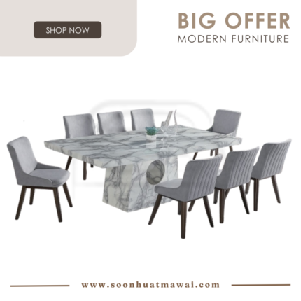 1121 T&L + J4019 DINING SET 1+8