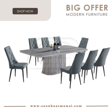 9018 T&L + JOVY-B DINING SET 1+8