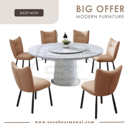1350 T&L + 250 ZQ DINING SET 1+6