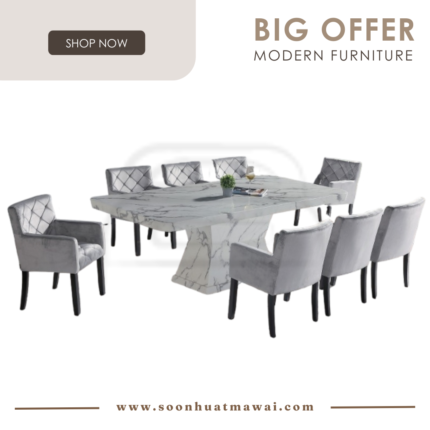 1020 T&L + S81501 DINING SET 1+8