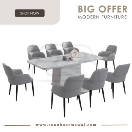 9018 T&L (8934-1) + 246 ZQ DINING SET 1+8