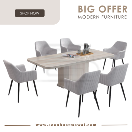 9015 T&L (504) + 236 SF DINING SET 1+6
