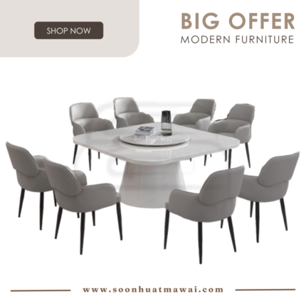 5959 T&L + 246 ZQ DINING SET 1+8