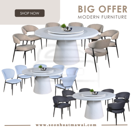 TC165 + J-C509 / 6608 / J-C358 DINING SET 1+8