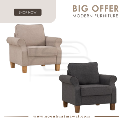IMPALA 1 SEATER SOFA 102/6541 / 109/HAYDEN GREY (HINLIM)