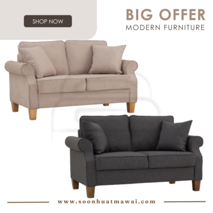 IMPALA 2 SEATER SOFA 102/6541 / 109/HAYDEN GREY (HINLIM)