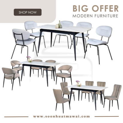 M016 + 3189 / J-C509 / J-C8-8 DINING SET 1+6 (M&N)