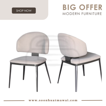 J-C423 (COFFEE)(FABRIC) DINING CHAIR (M&N)