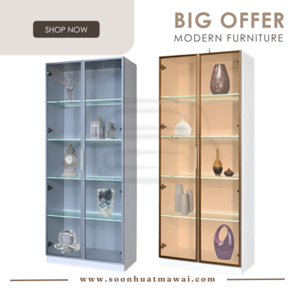 Z-902 (WHITE / GREY) DISPLAY CABINET (M&N)