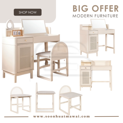 IVORY RT 974-DMS DRESSING TABLE / RT 974-STL STOOL (MODA)