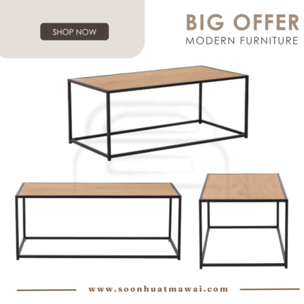 BRADFORD 500X1000 RECTANGLE COFFEE TABLE 802/163 (HINLIM)