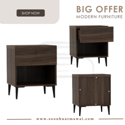 TOBA SIDE TABLE 802/DARK WALNUT (HINLIM)