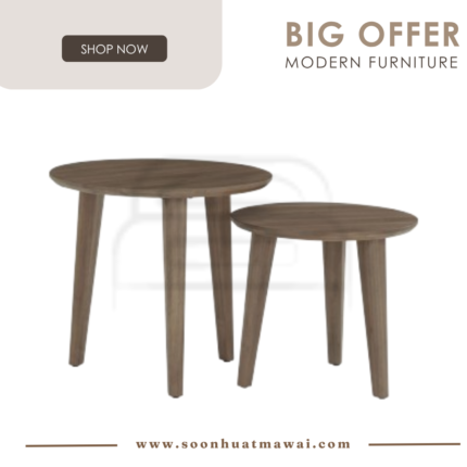 TORRELL BIG / SMALL ROUND SIDE TABLE 1804