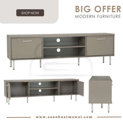 LUNDBY 1.8M TV CABINET 801/CASHMERE (HINLIM)